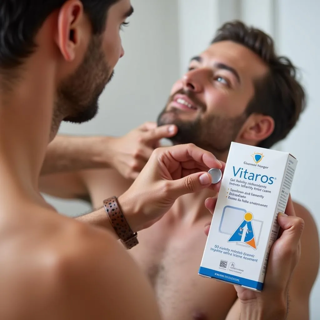 Applying Vitaros Cream to the Penis