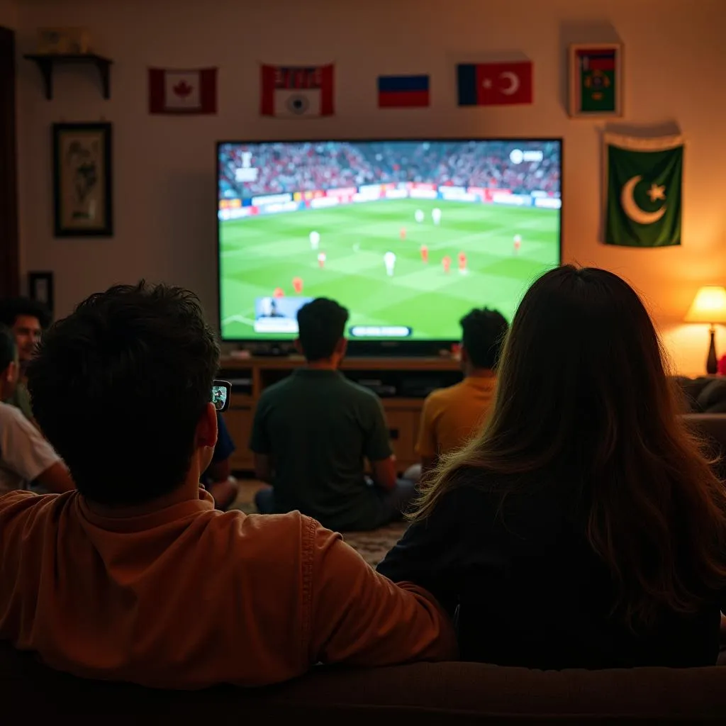 People in Pakistan watching FIFA World Cup 2022