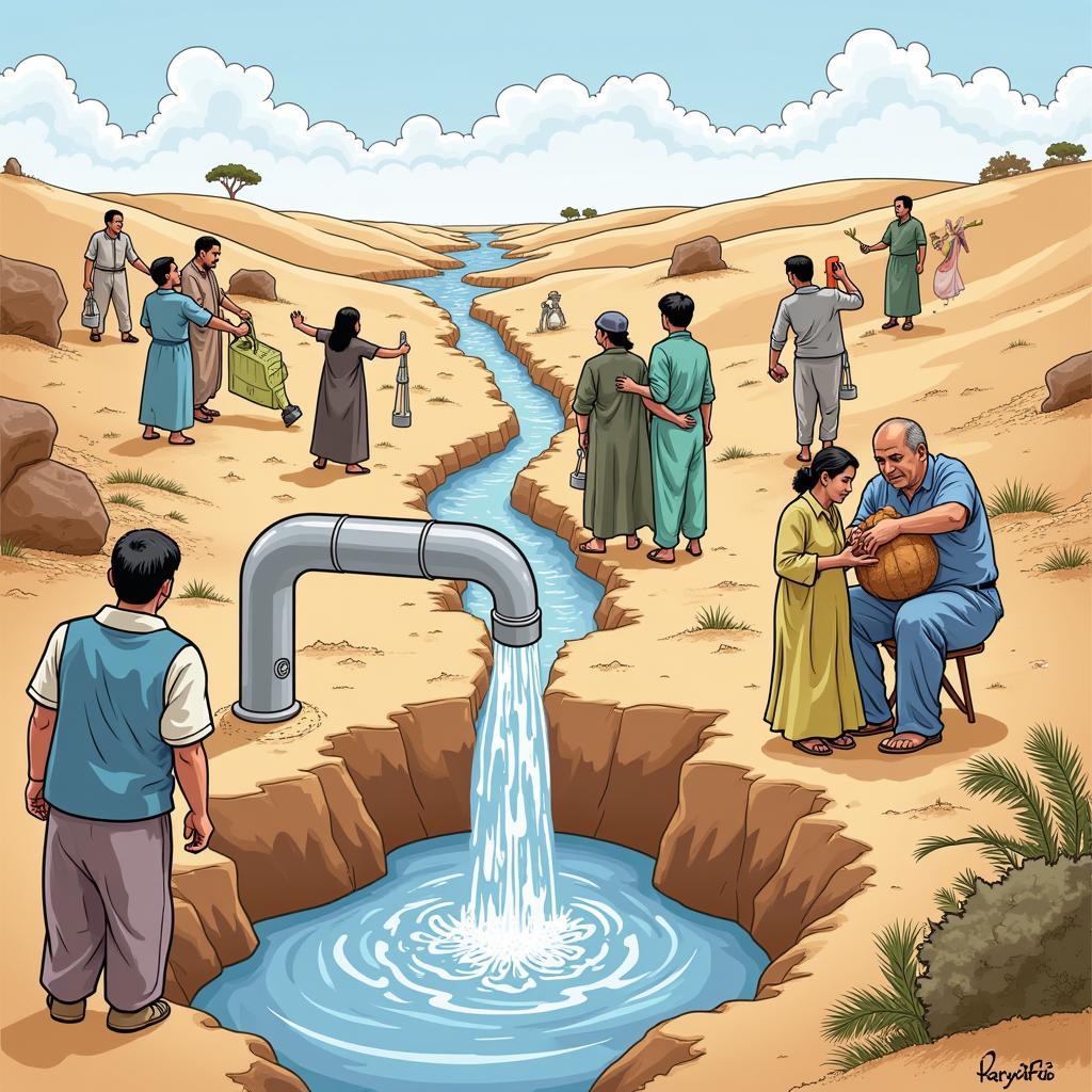 Image depicting water scarcity challenges