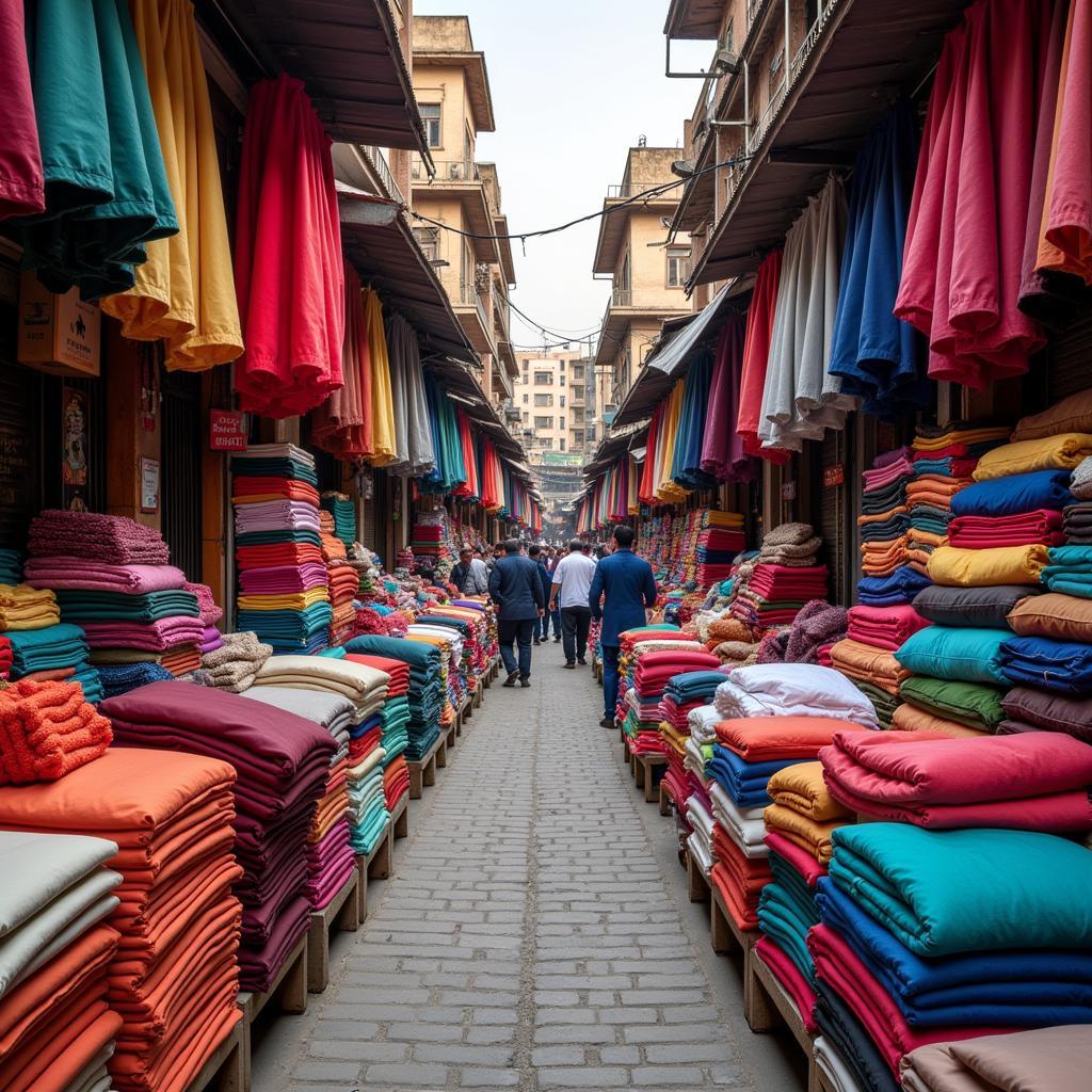 Weather Sheet Colors in a Pakistani Market