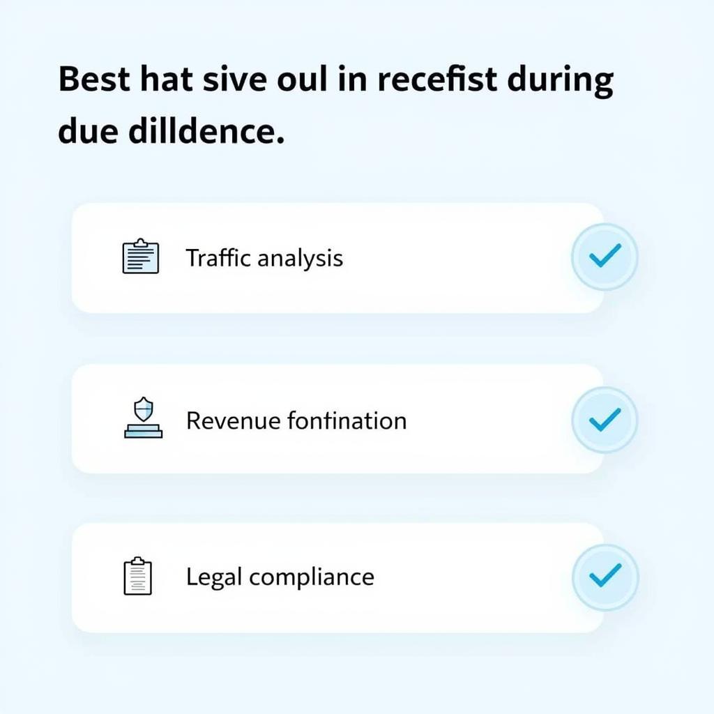 Website Due Diligence Checklist