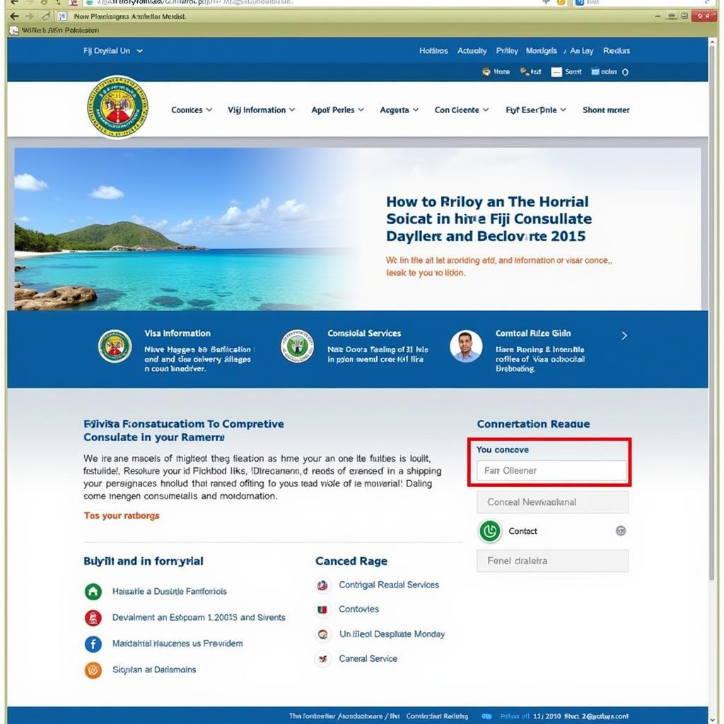 Website of the Fiji Consulate in Pakistan
