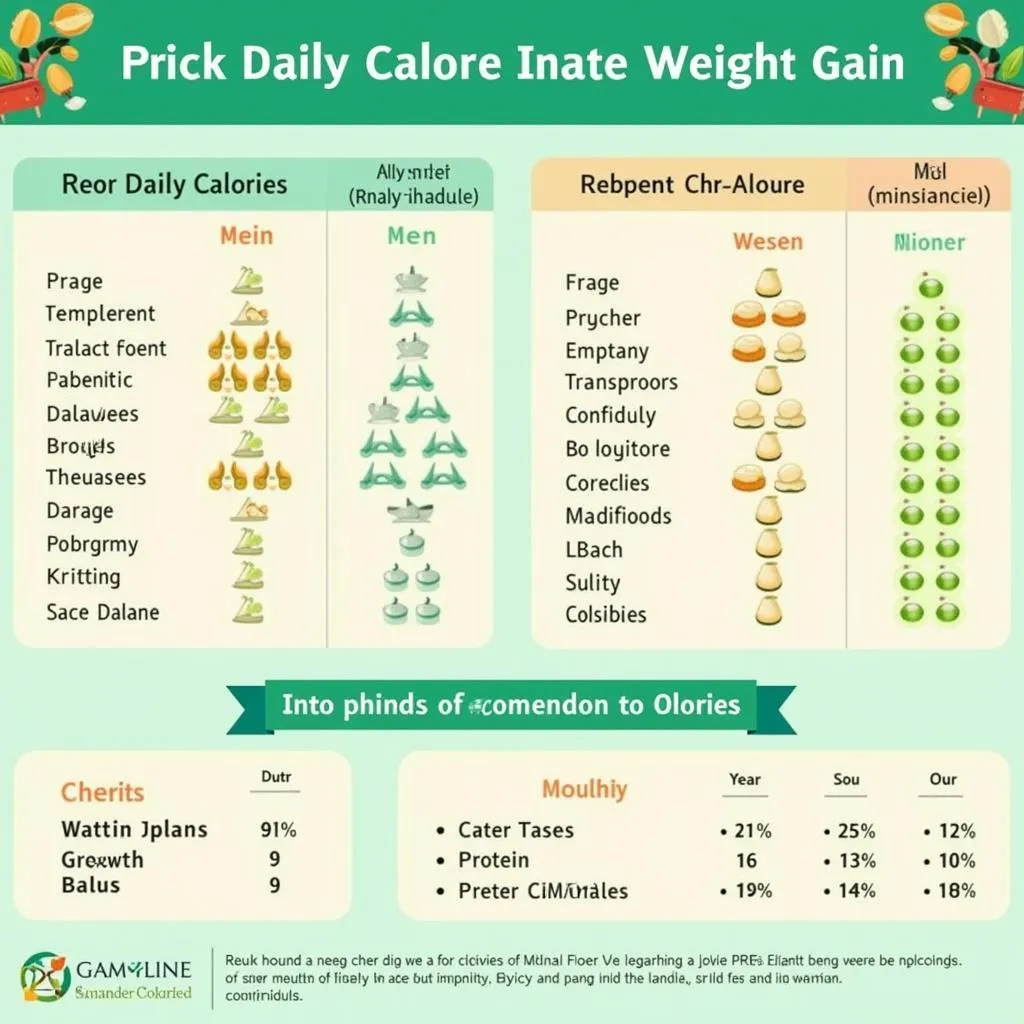 Weight gain nutrition chart