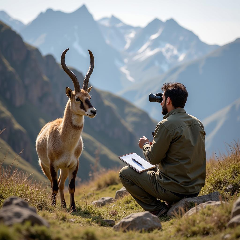 Wildlife Biologist Studying Markhor in Pakistan