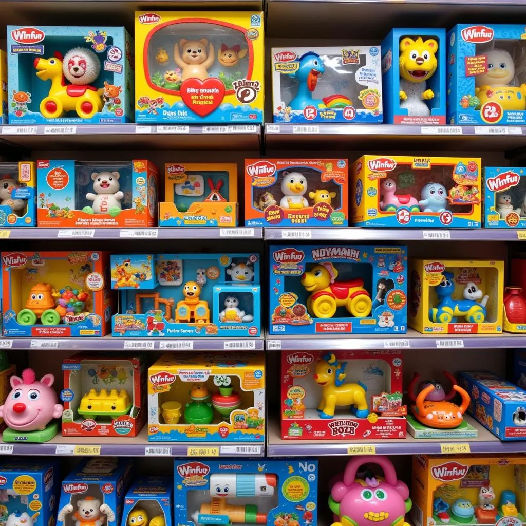 Winfun toys on display in a Pakistan store