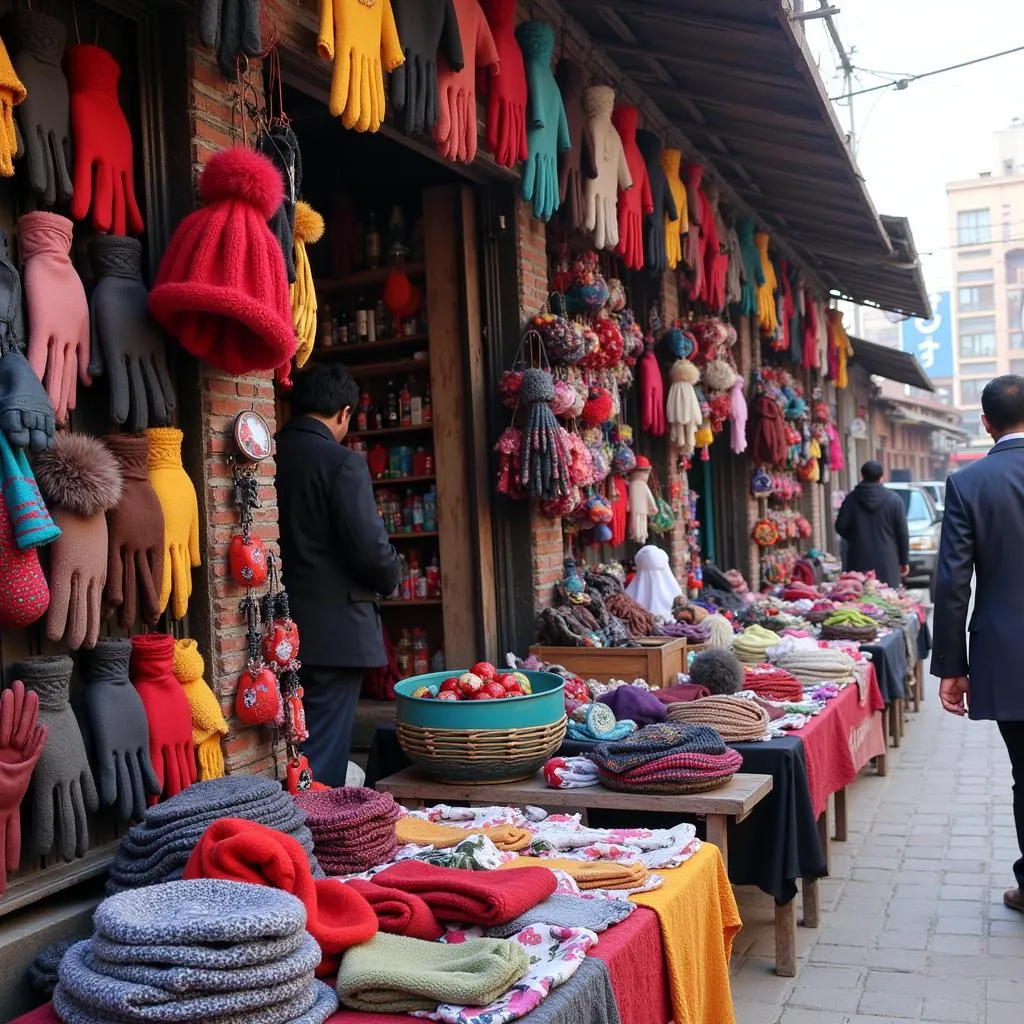 Winter Accessories at a Market in Lahore