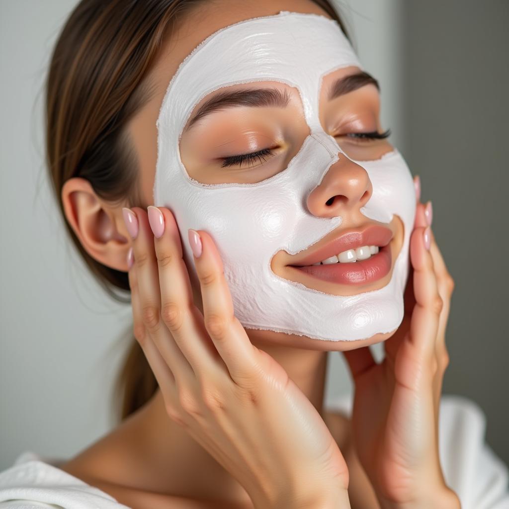 Applying the Janssen Whitening Facial Mask