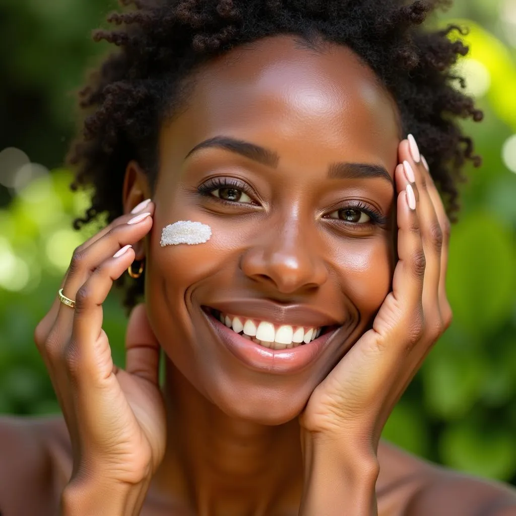 Applying Gel Sunblock