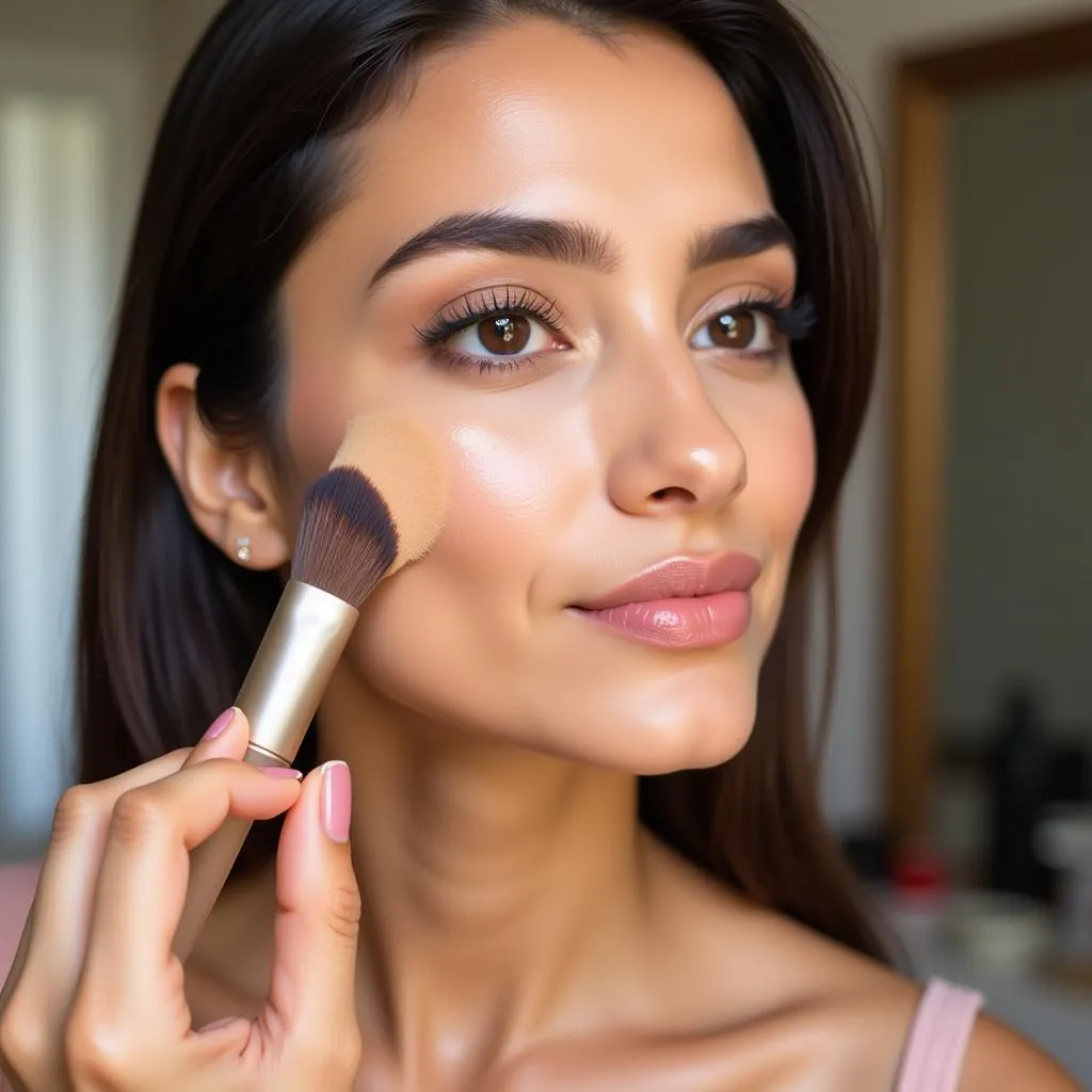 Applying Sweet Touch Face Powder for a Flawless Finish