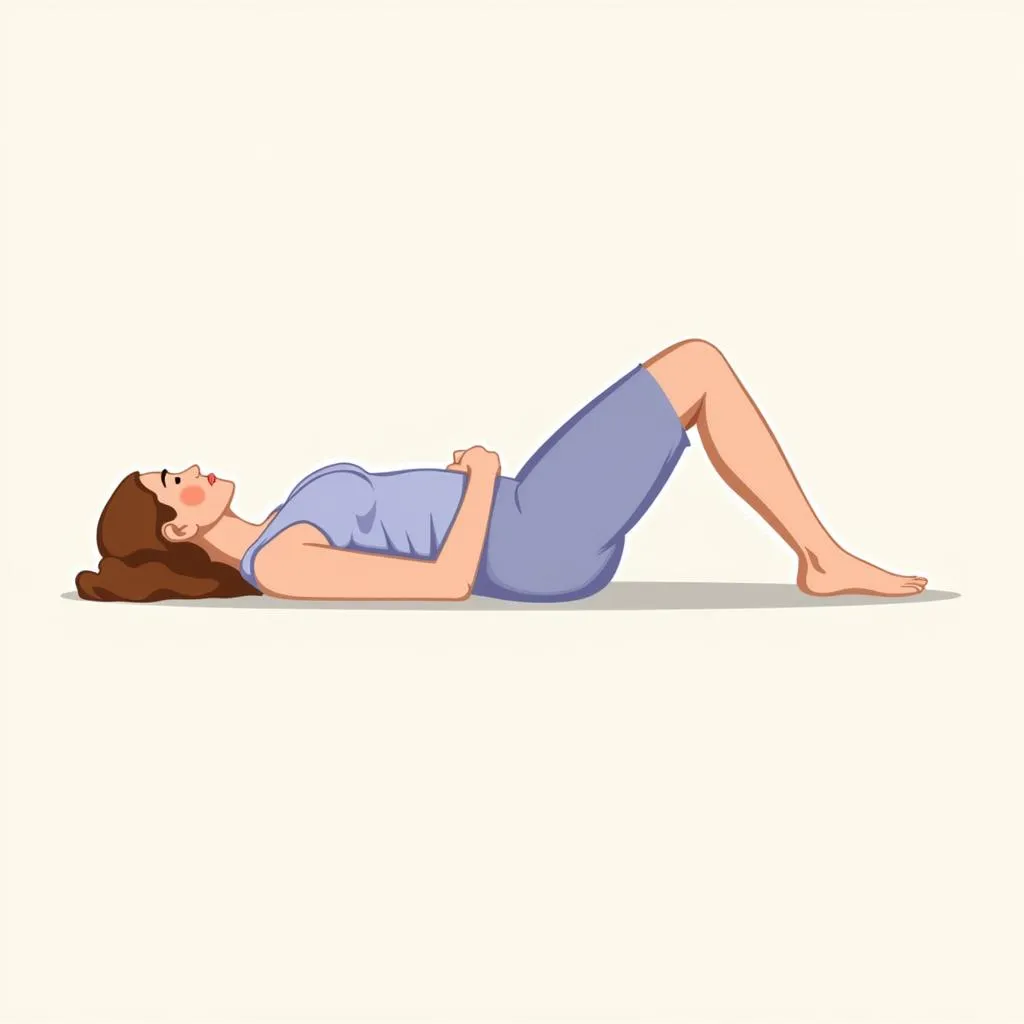 Woman Performing Kegel Exercises