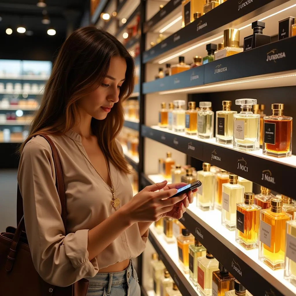 Woman Shopping for Perfume