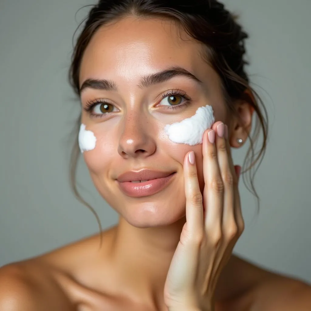 Young Woman Using Neutrogena Face Wash