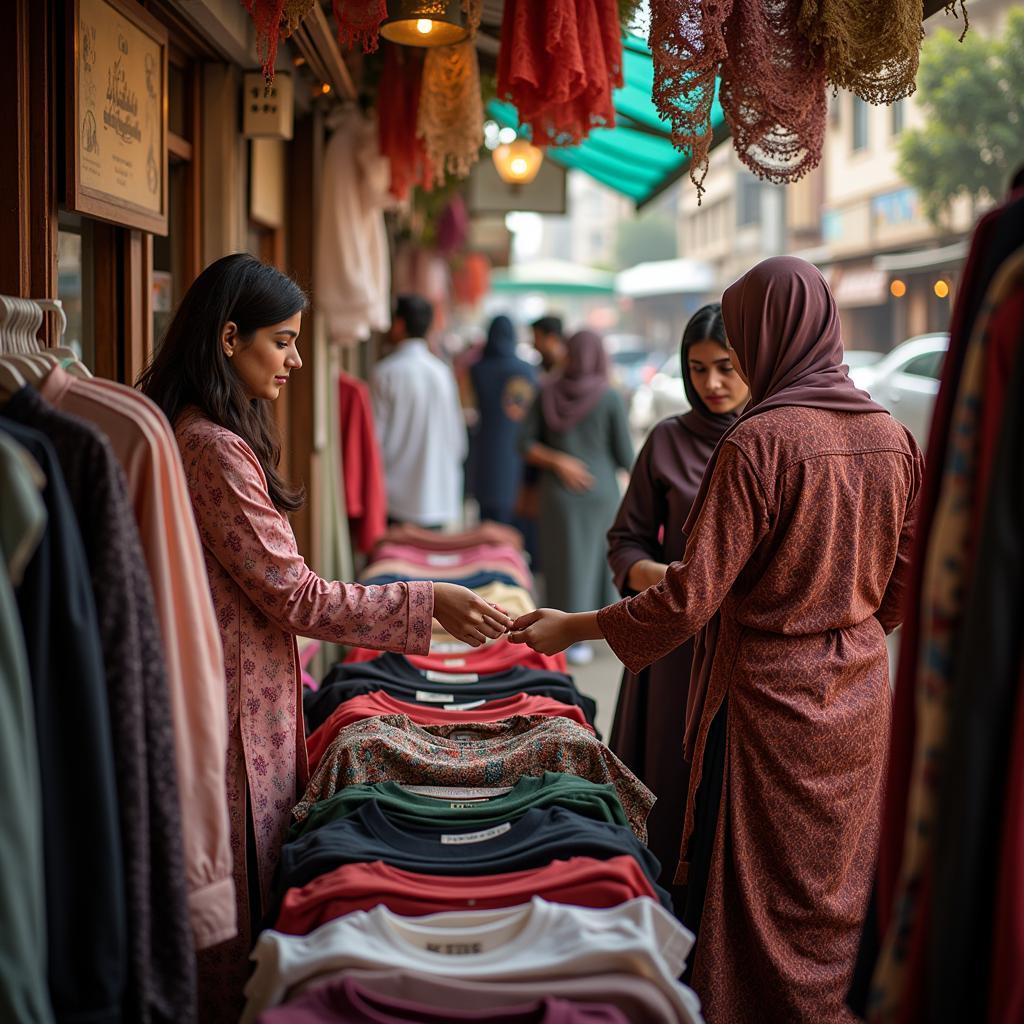 Women Shopping for Shirts in Pakistan