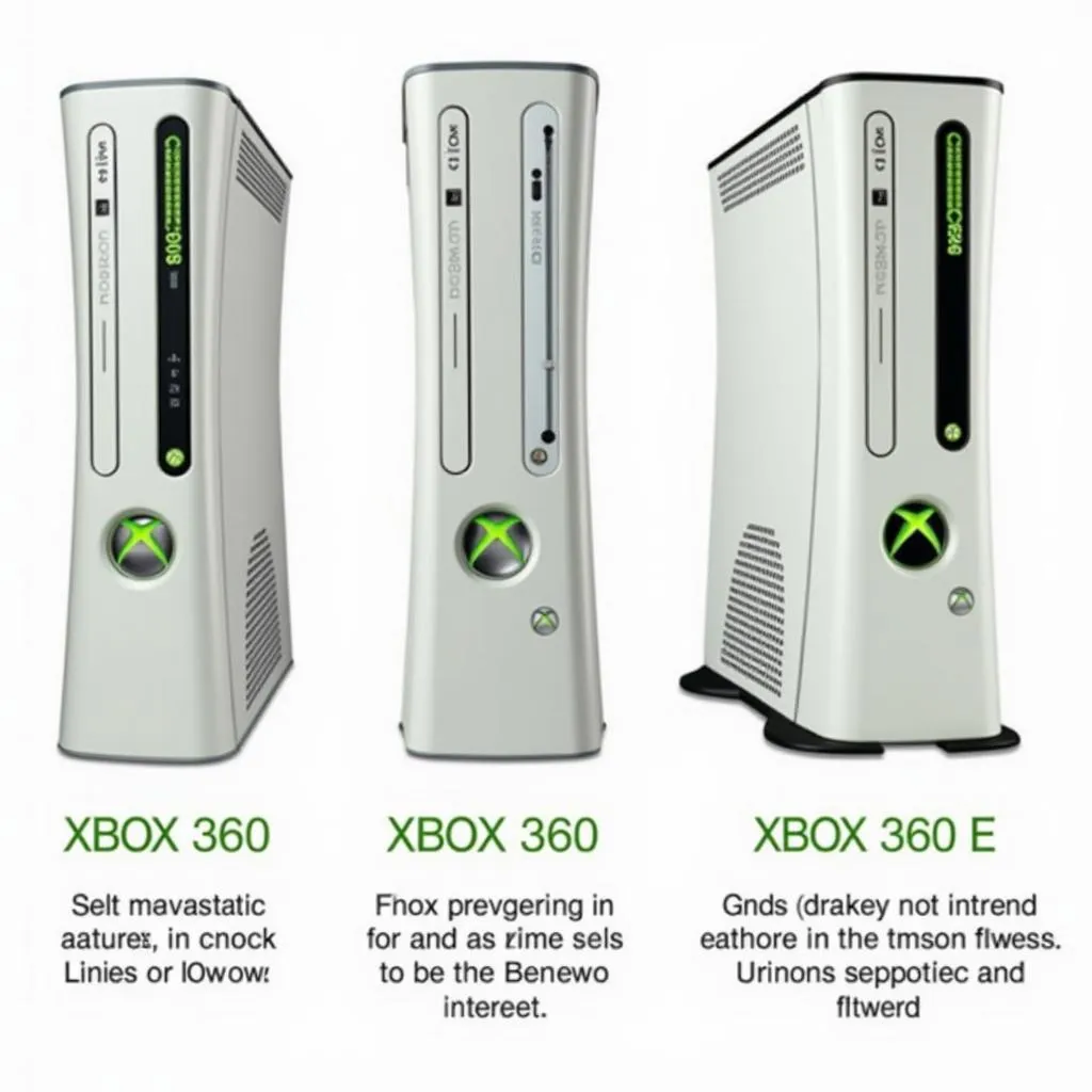 Comparison of different Xbox 360 models