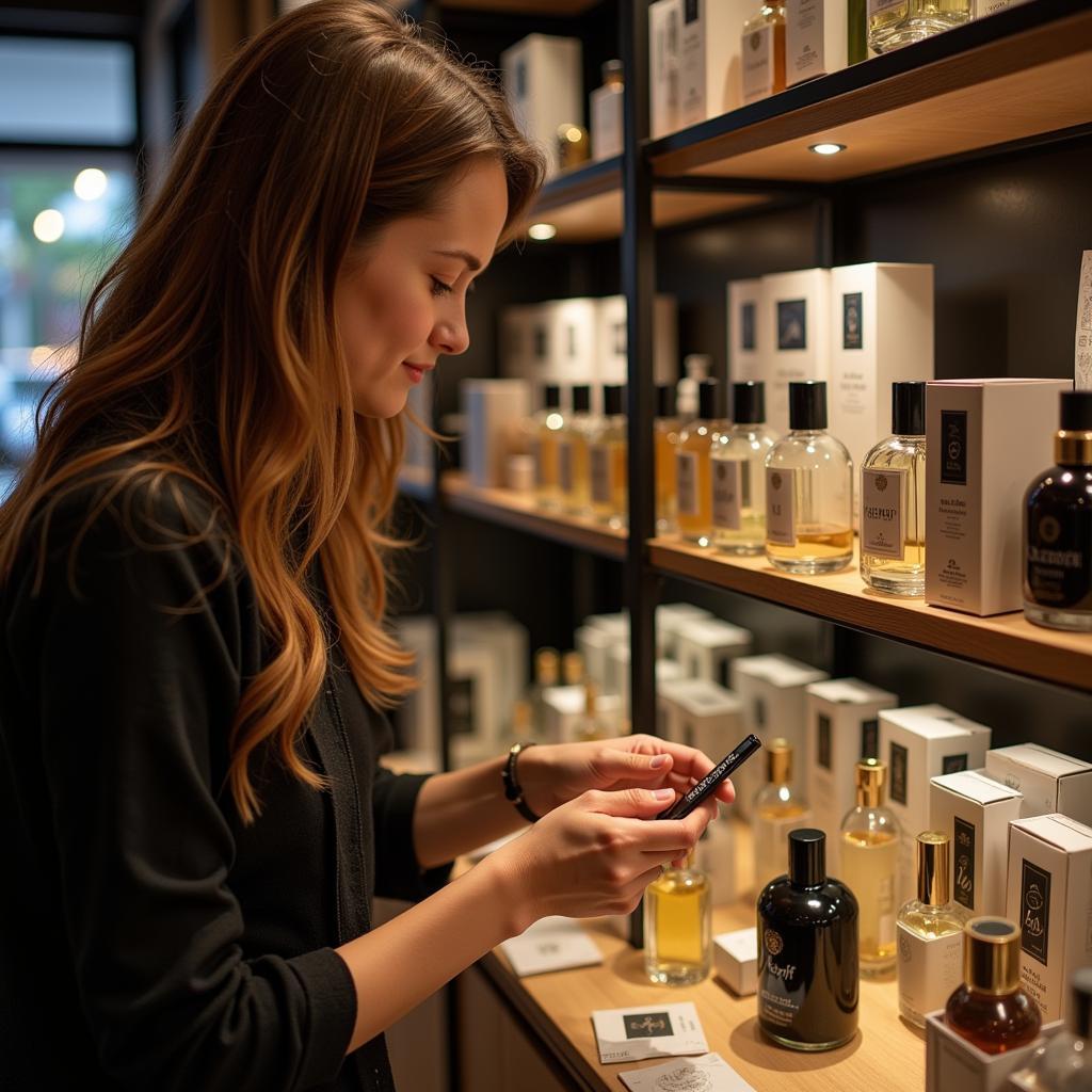 A Customer Exploring Xerjoff Perfumes in a Store