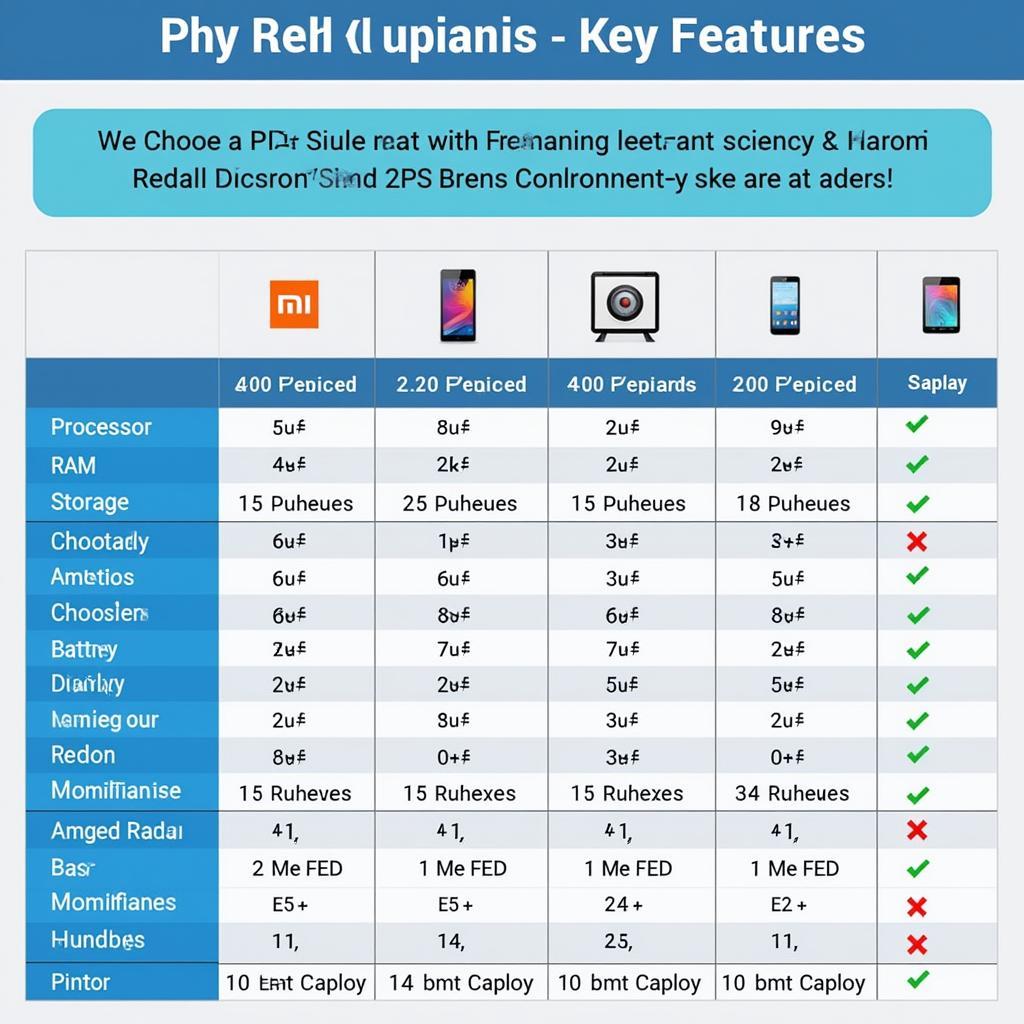 Xiaomi Redmi Feature Comparison