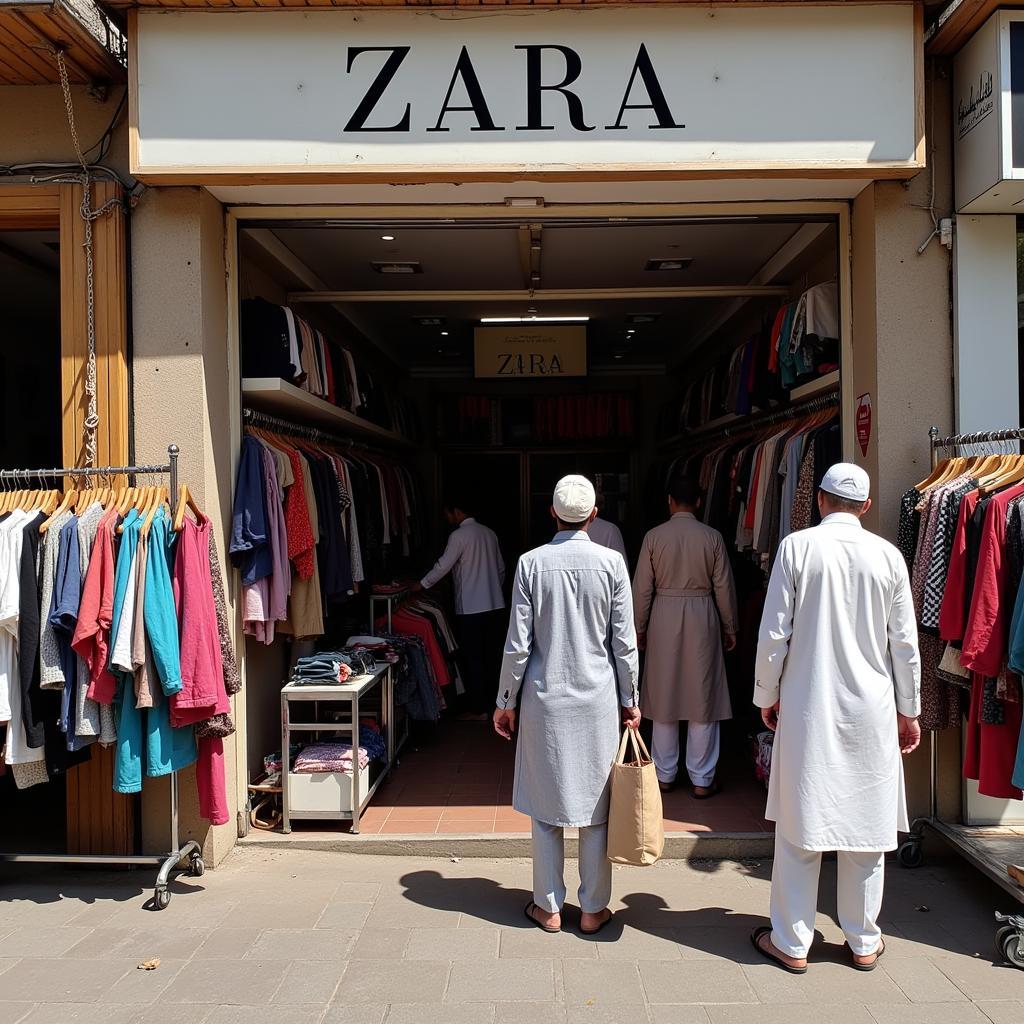 A Busy Zara Leftovers Shop in Pakistan