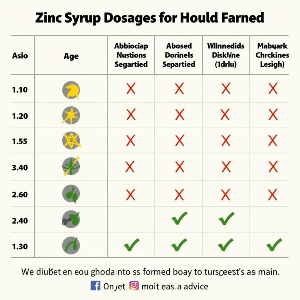 Zinc syrup dosage for children