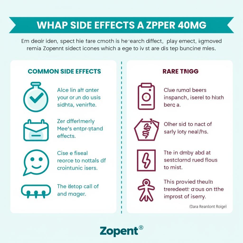 Infographic on Zopent Side Effects