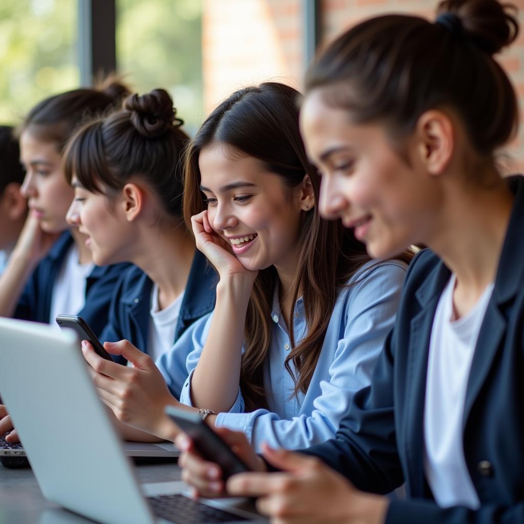 Students Checking 12th Class Result Punjab Board Online Portal