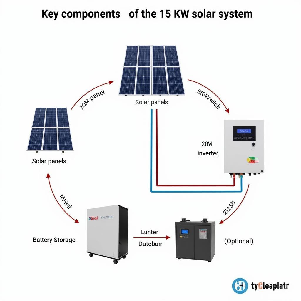 15 kW Solar System Components Diagram