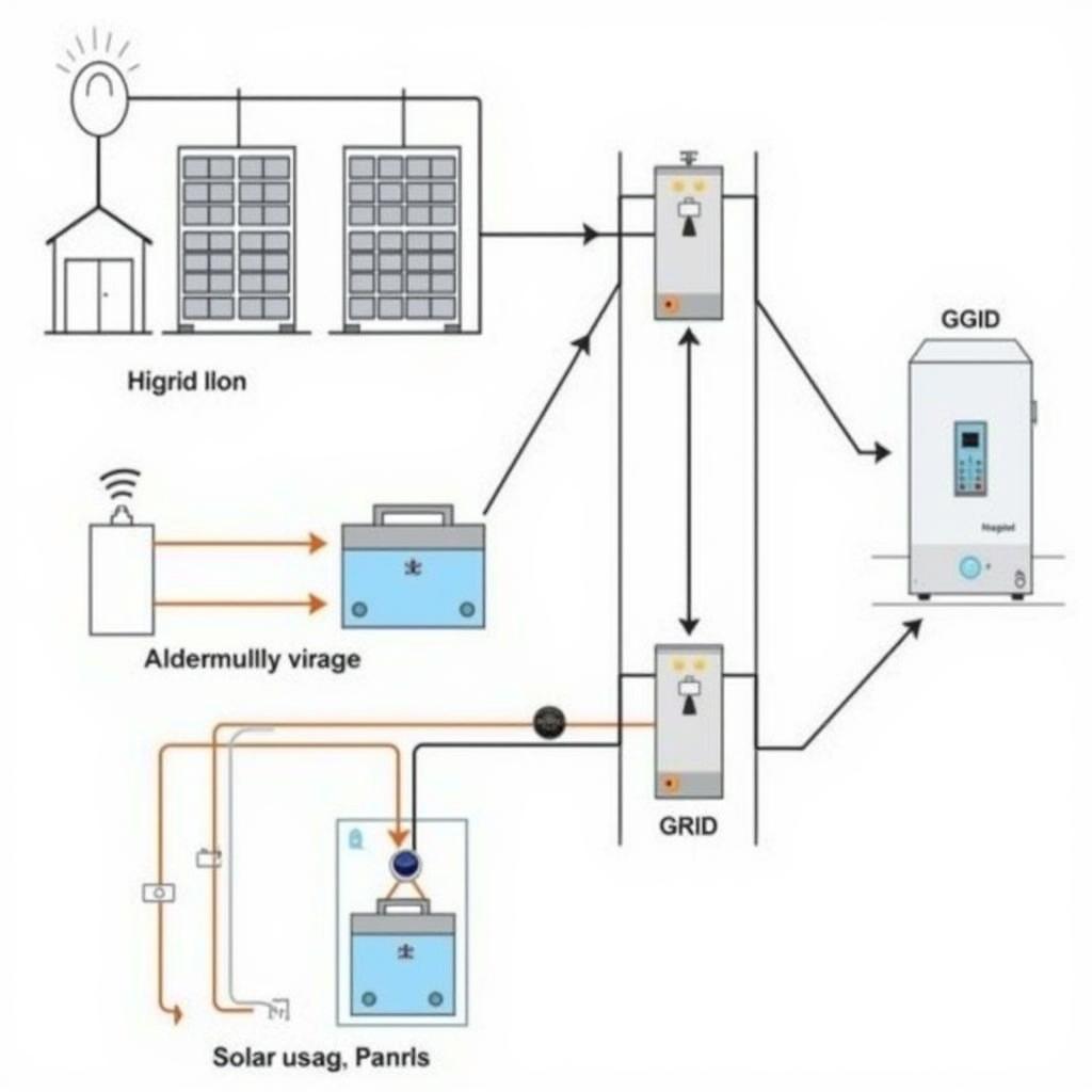 Diagram of a 15kW Hybrid Inverter System in Pakistan