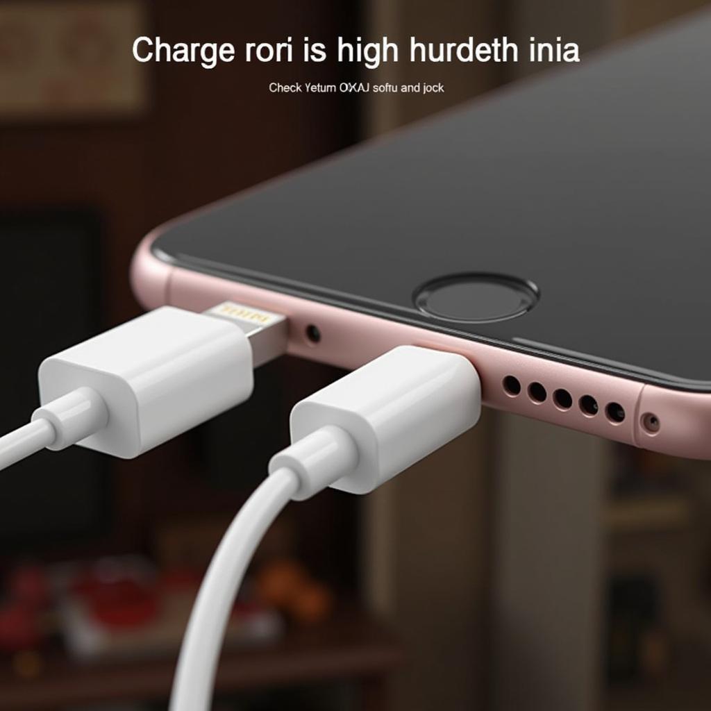 2 in 1 Lightning Adapter for iPhone 7 Pakistan - Close-up of a 2-in-1 lightning adapter connected to an iPhone 7, showcasing its dual functionality for charging and audio output in Pakistan.