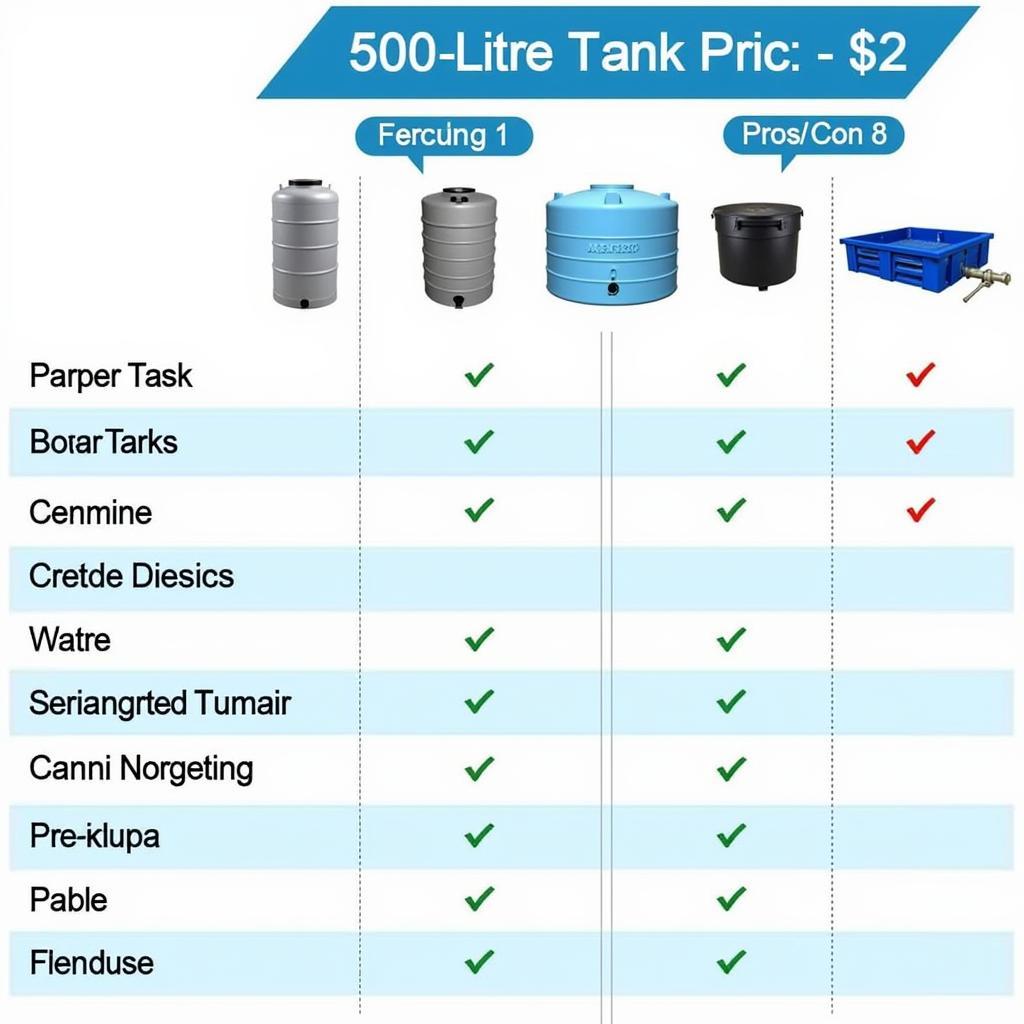 500 Litre Water Tank Price Comparison in Pakistan