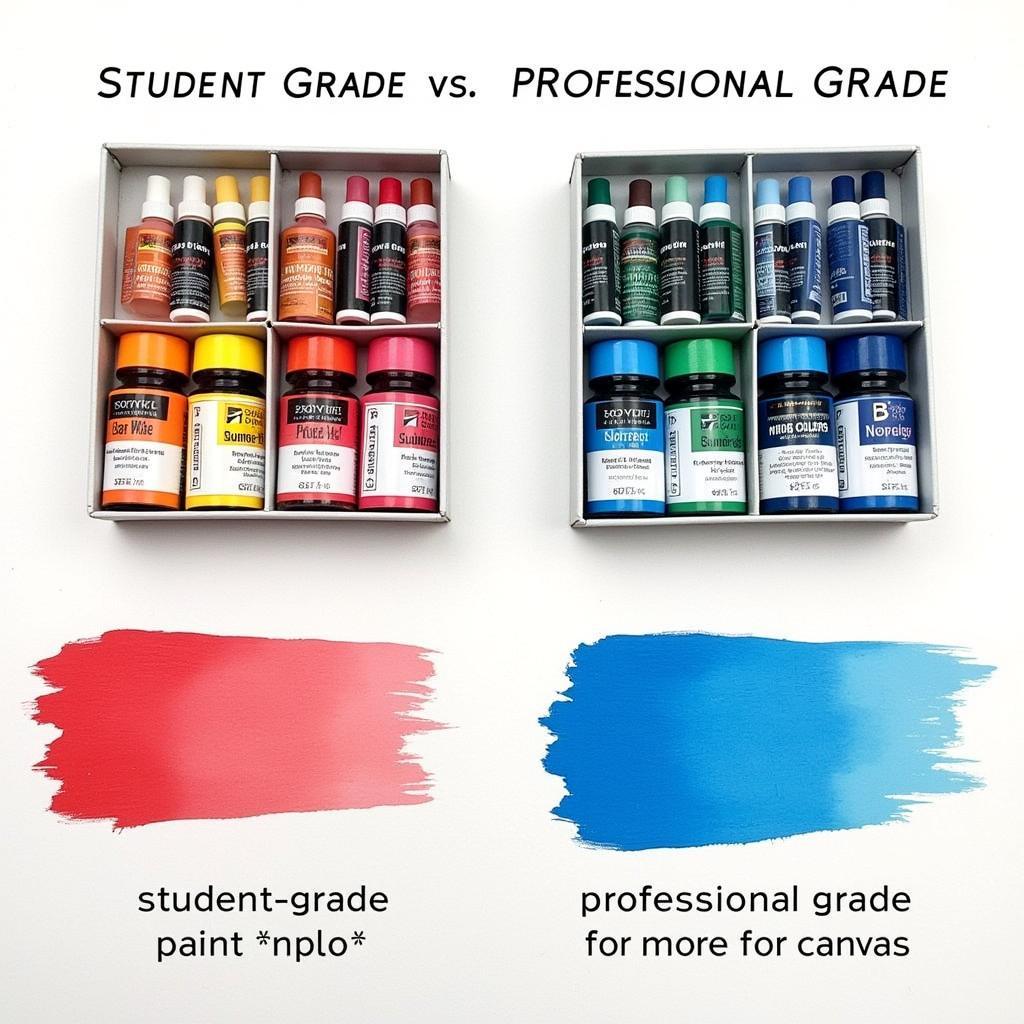 Acrylic Paint Set Pigment Quality Comparison