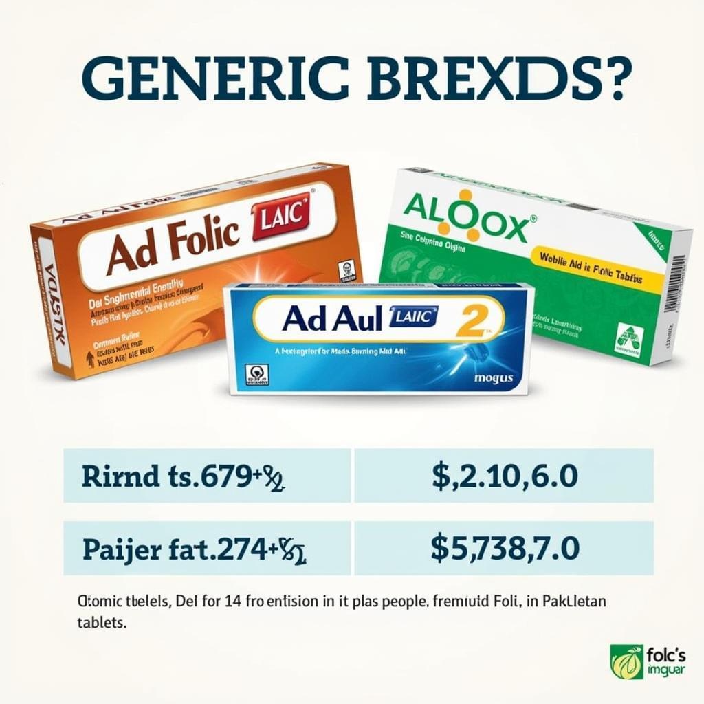 Generic Ad Folic Tablet Brands in Pakistan