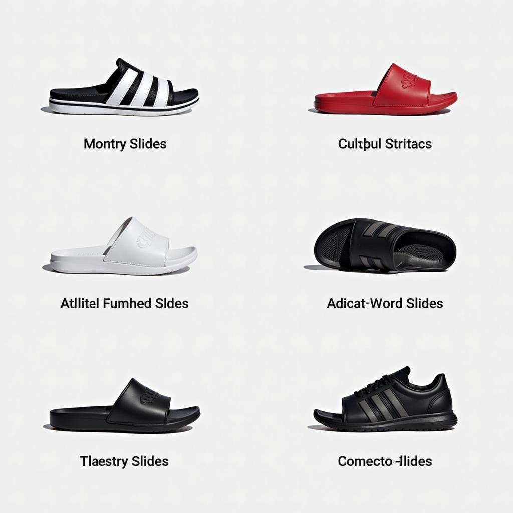 Adidas slides in Pakistan - different styles