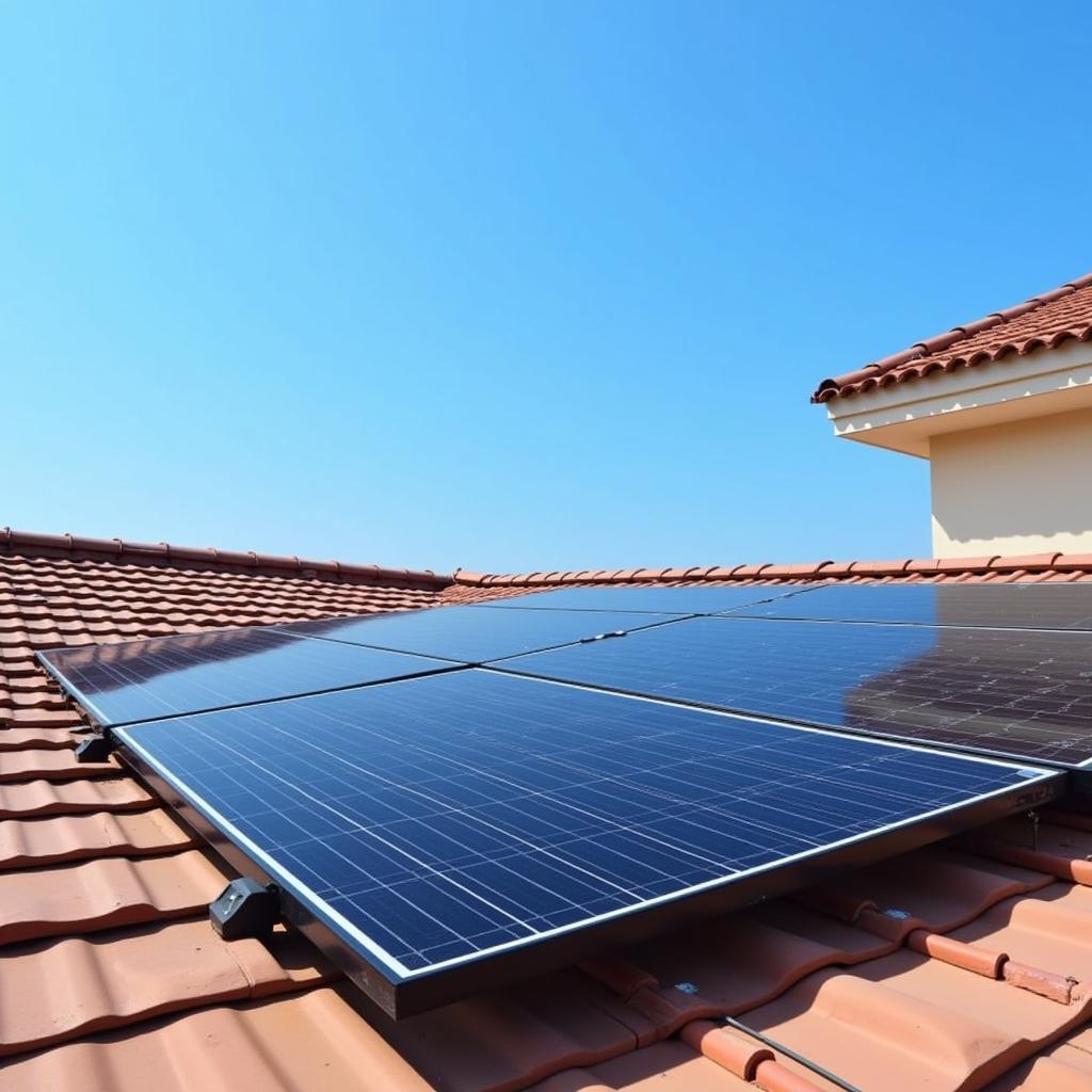 AE Solar Panels on a Rooftop in Pakistan