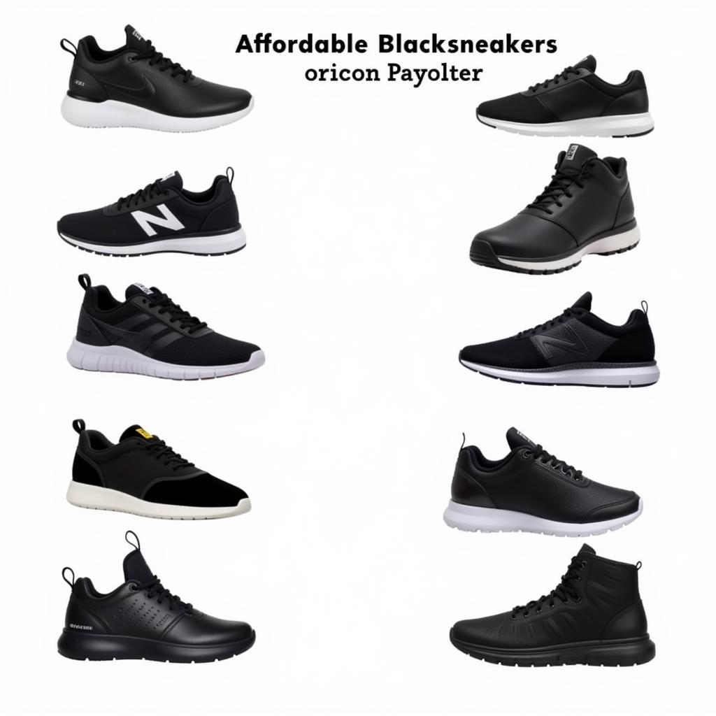 Affordable black sneakers options in Pakistan