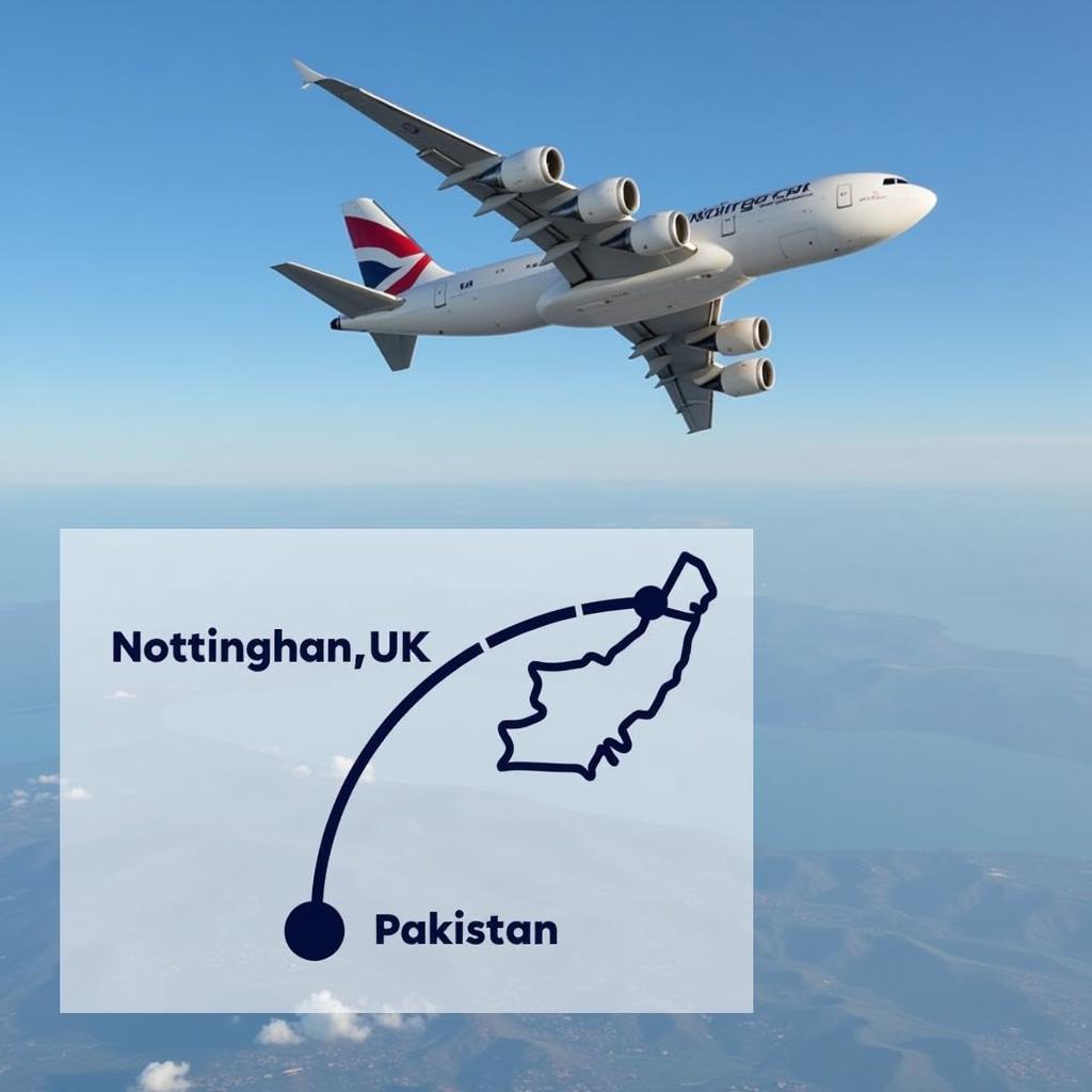 Cargo plane en route from Nottingham to Pakistan