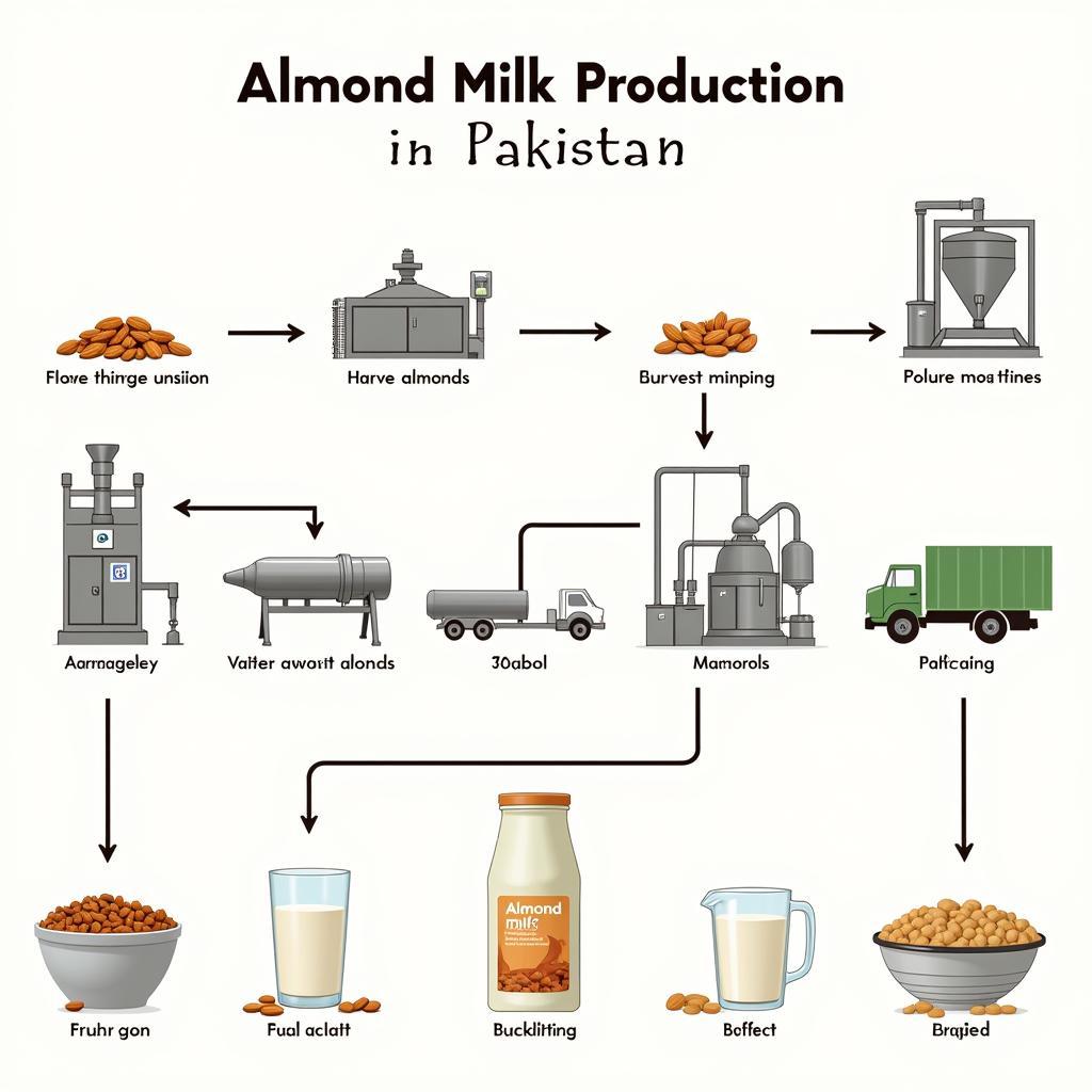 Almond Milk Production Process in Pakistan