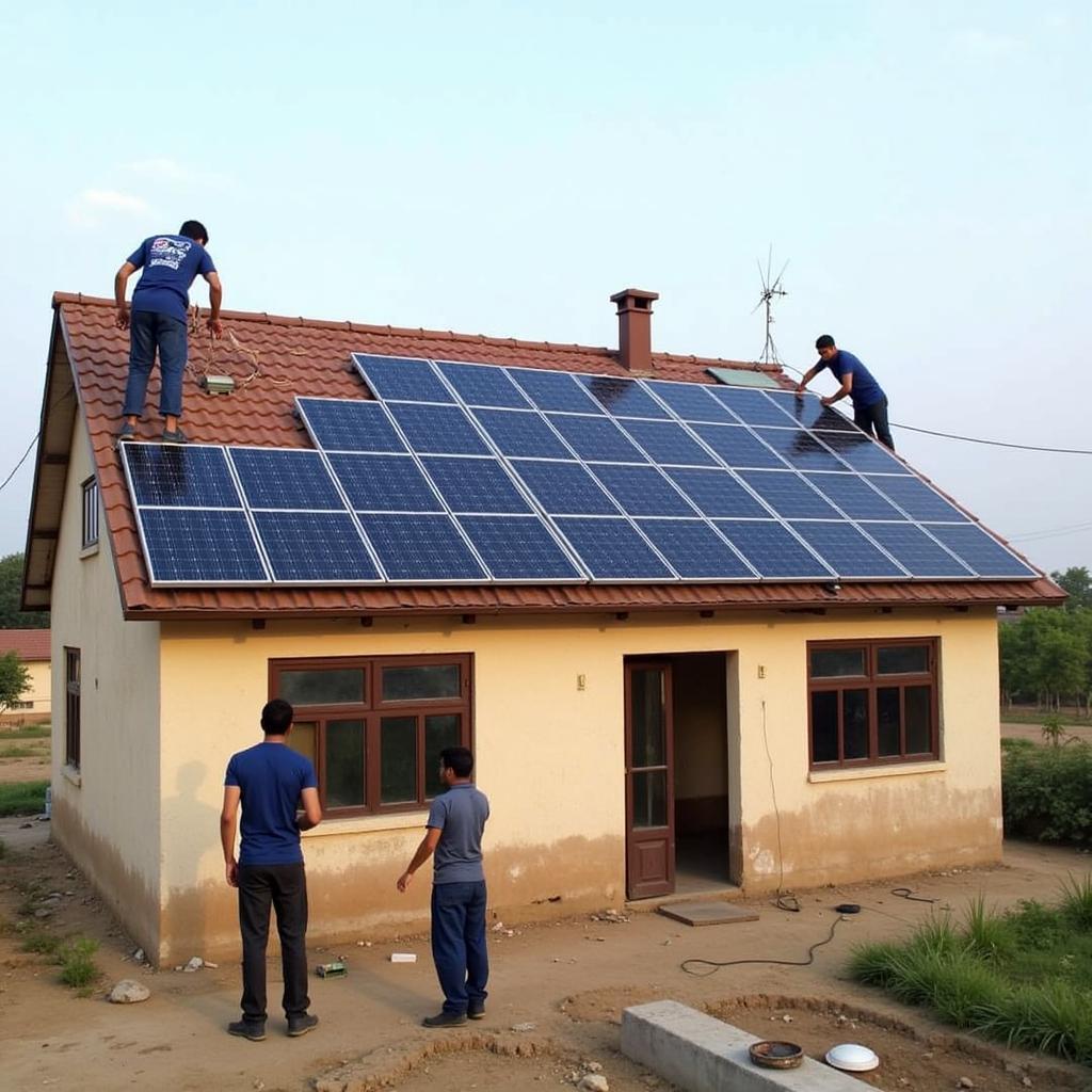 Alt Energy Tech Solar Installation in a Rural Village