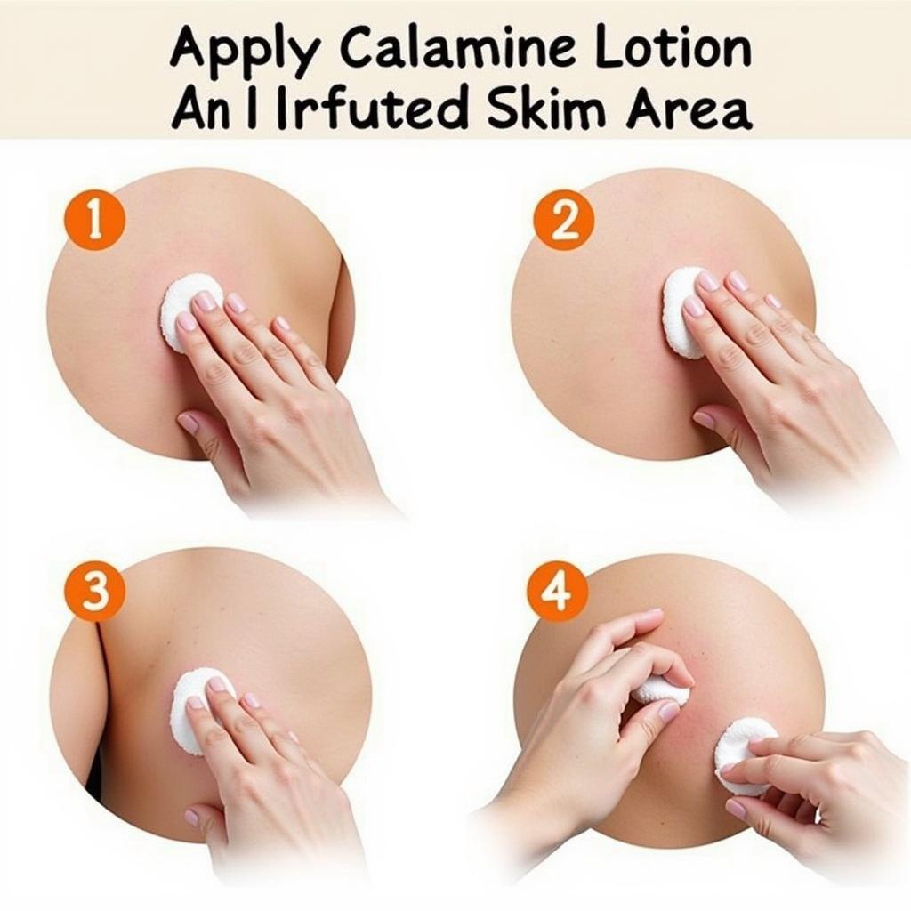 Applying Calamine Lotion