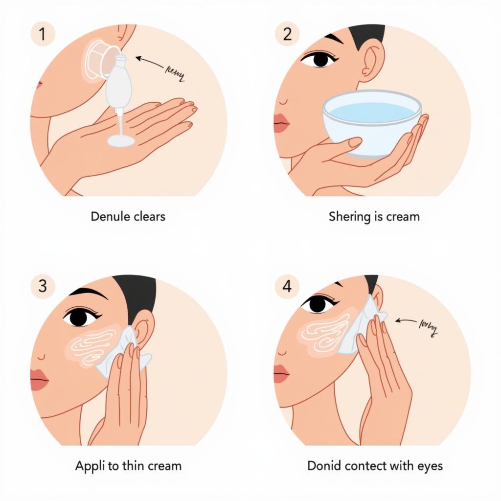 Demonstration of the correct way to apply Dermoteen cream