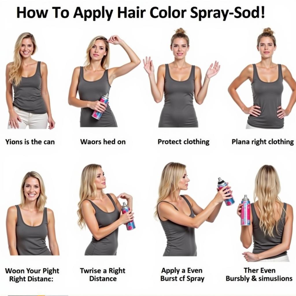 Applying Hair Color Spray Correctly