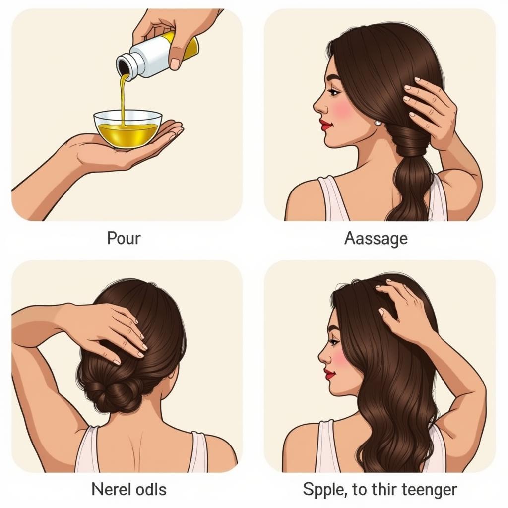 Applying Hair Growth Oil Correctly