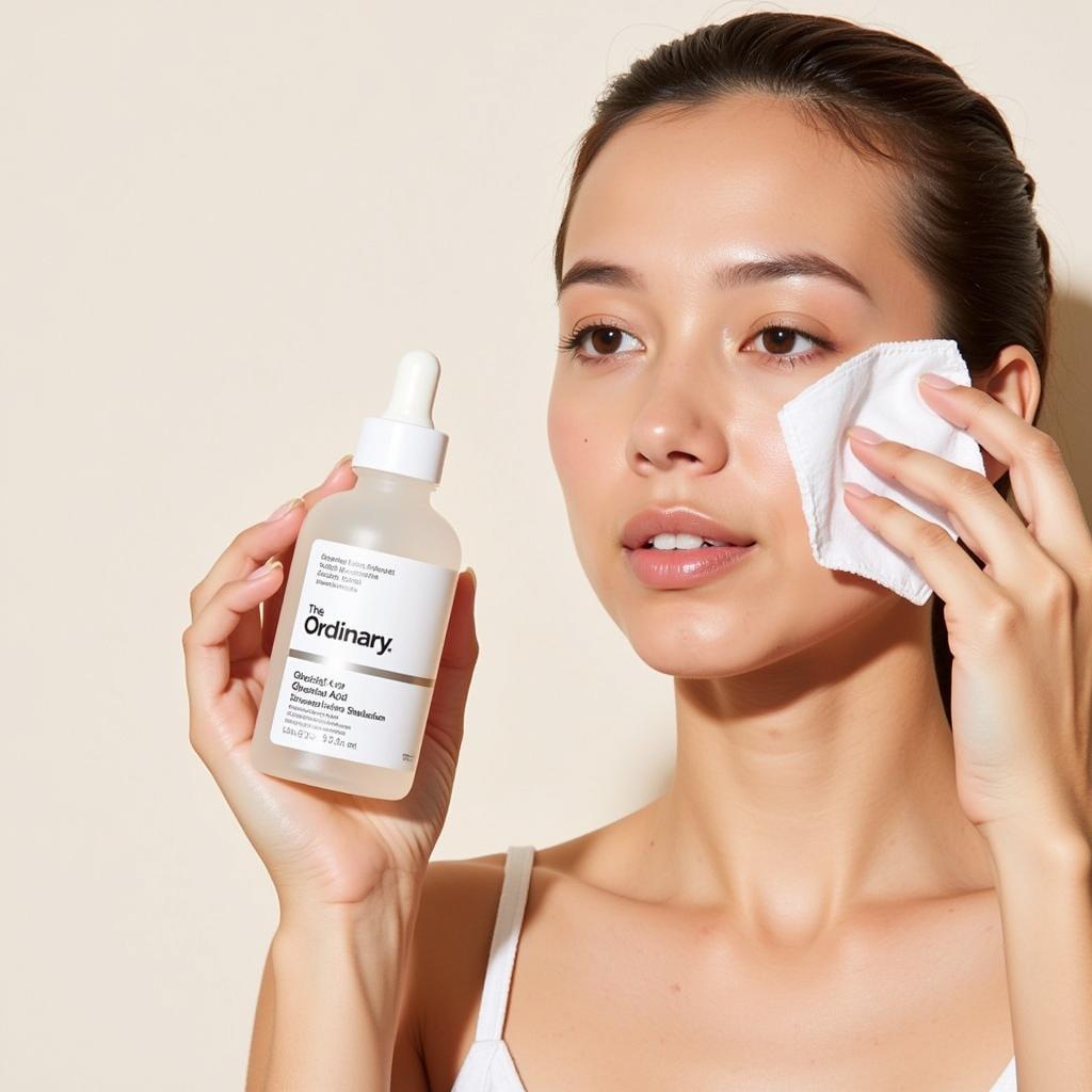 Applying The Ordinary Glycolic Acid 7% Toner