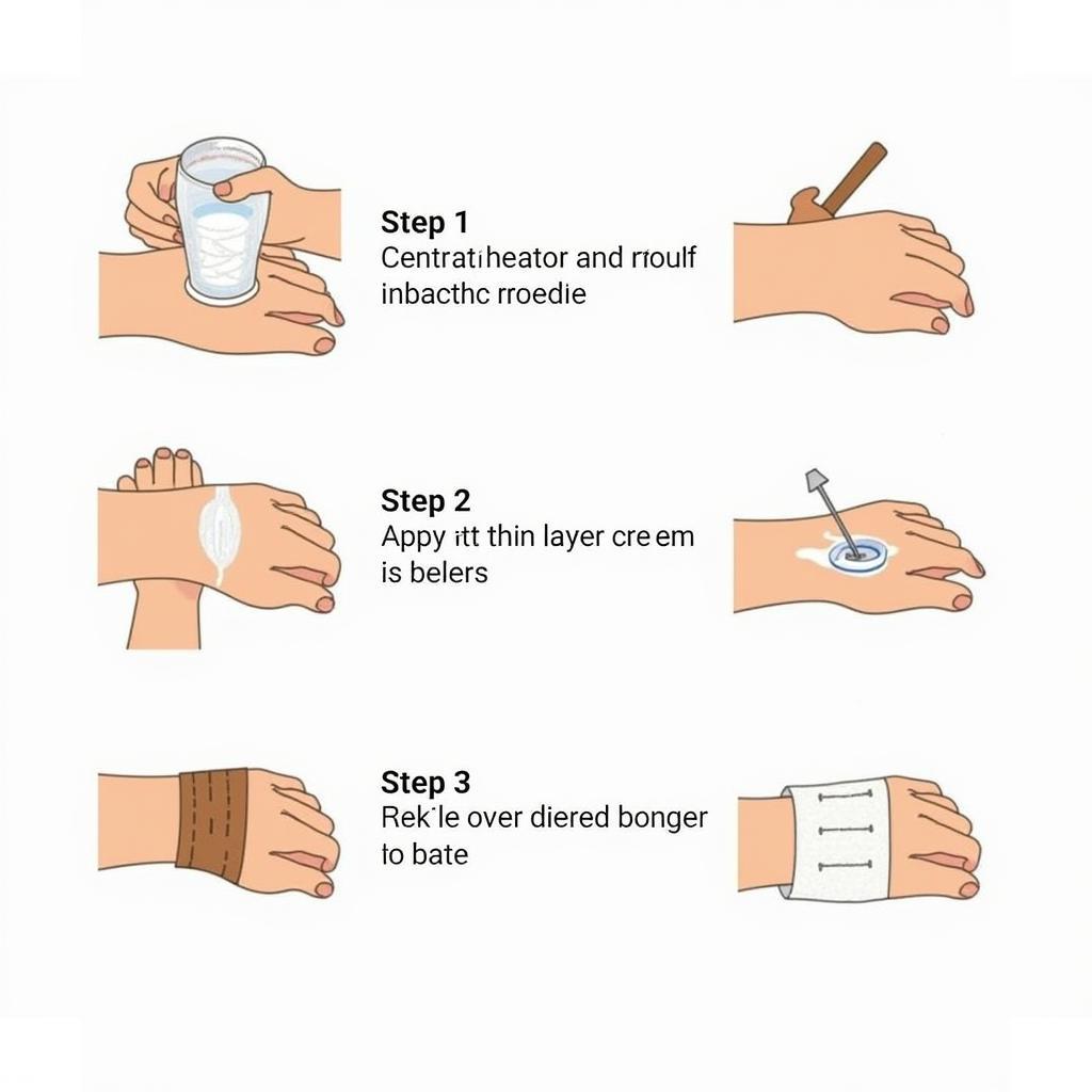 Proper application of wound healing cream