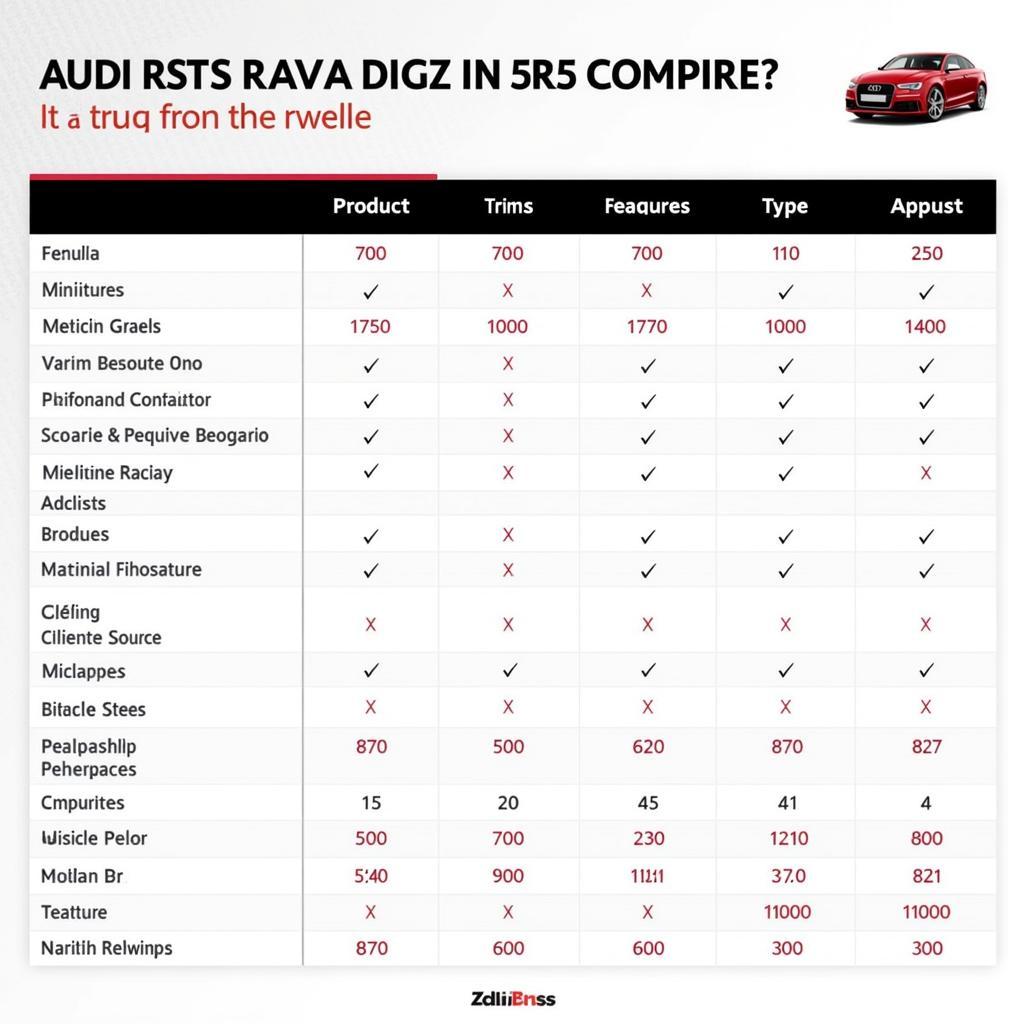 Audi RS5 Trim Levels Comparison