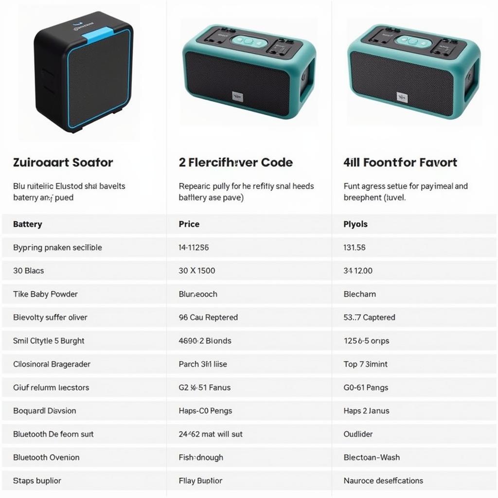 Audionic RB 107 Comparison Chart