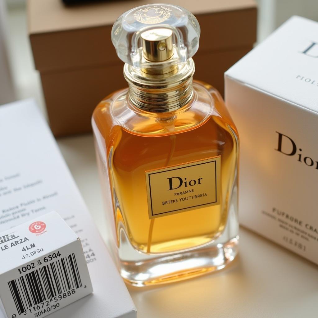 Authentic Dior Perfume in Pakistan - Image showing the details of authentic Dior perfume packaging and bottle.