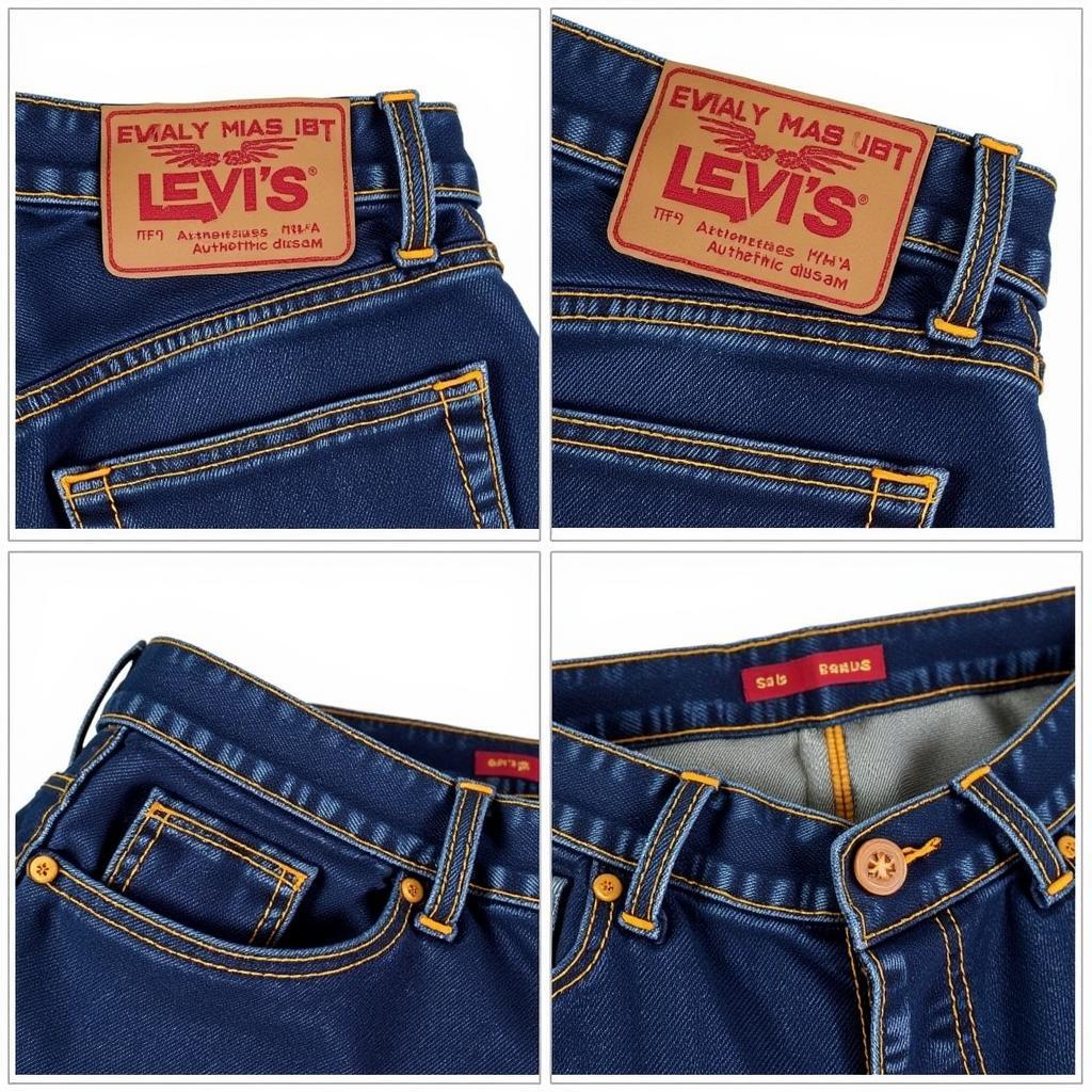 Authentic Levis Jeans Details