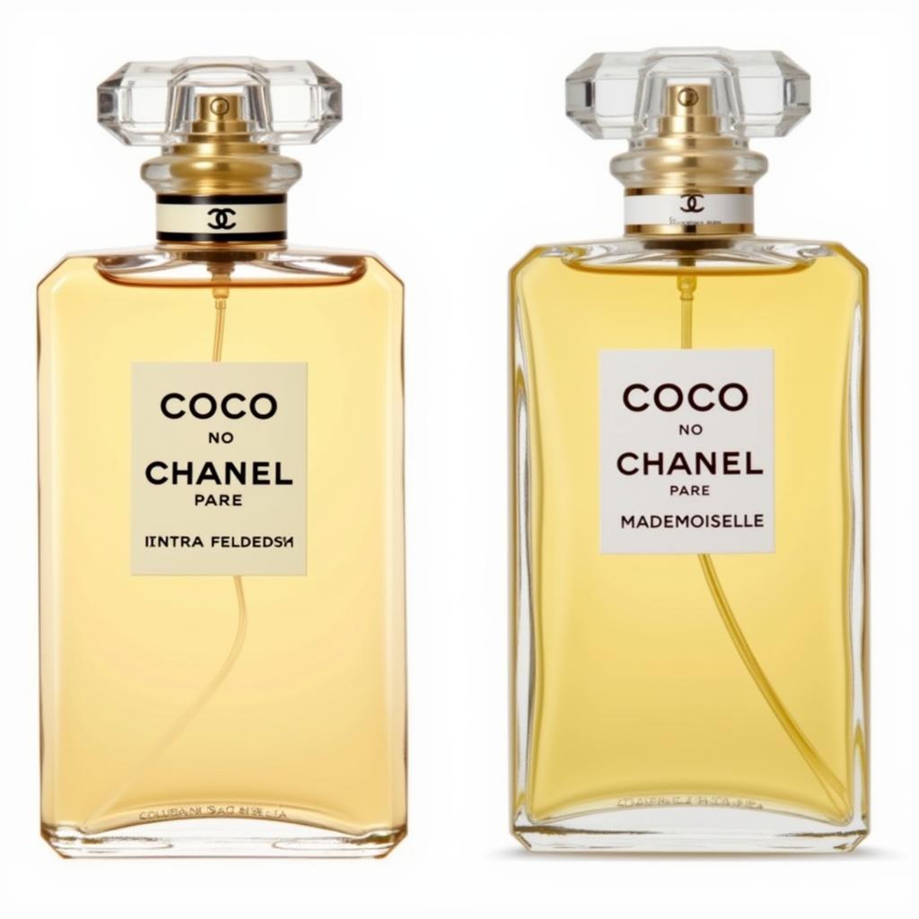 Comparing Authentic and Counterfeit Chanel Coco Mademoiselle Bottles