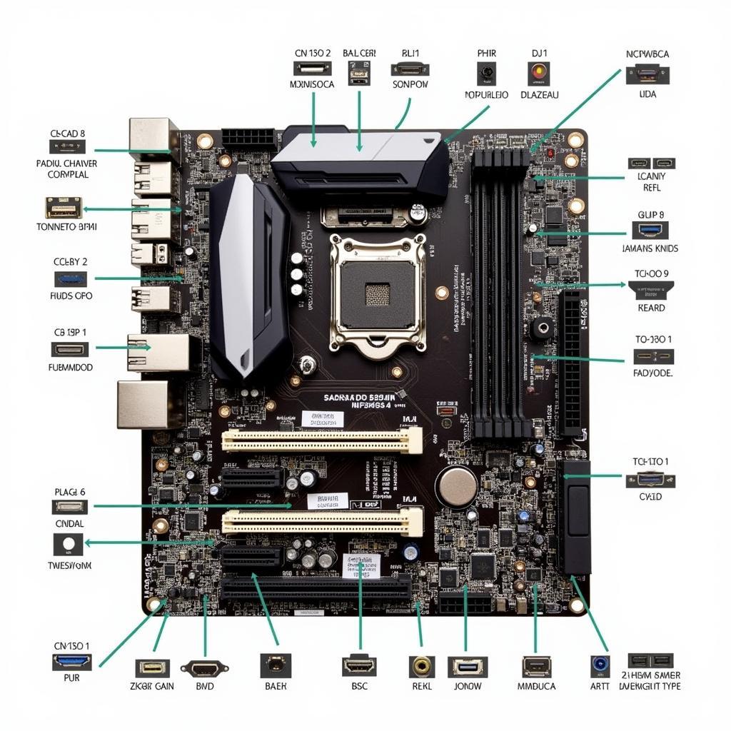 B450M Motherboard Rear Panel Connections