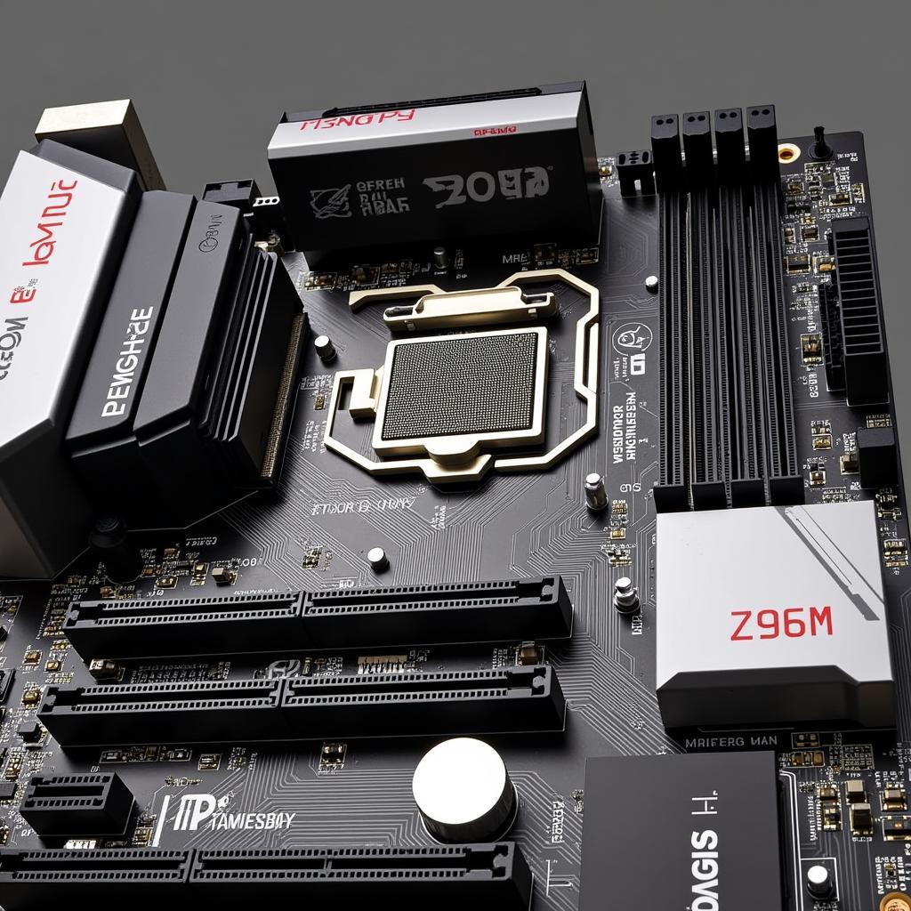 B450M Motherboard Features Close-up