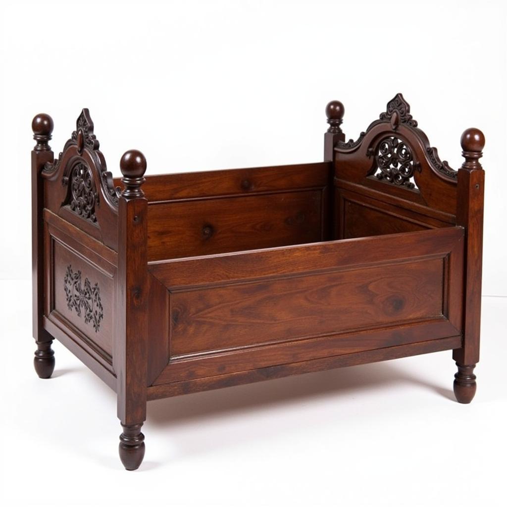 Baby Wooden Cradle Made of Sheesham Wood